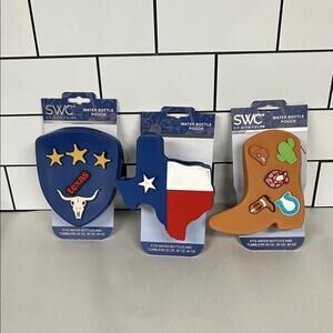 NWT Set of 3 Water Bottle Pouches Texas Themed